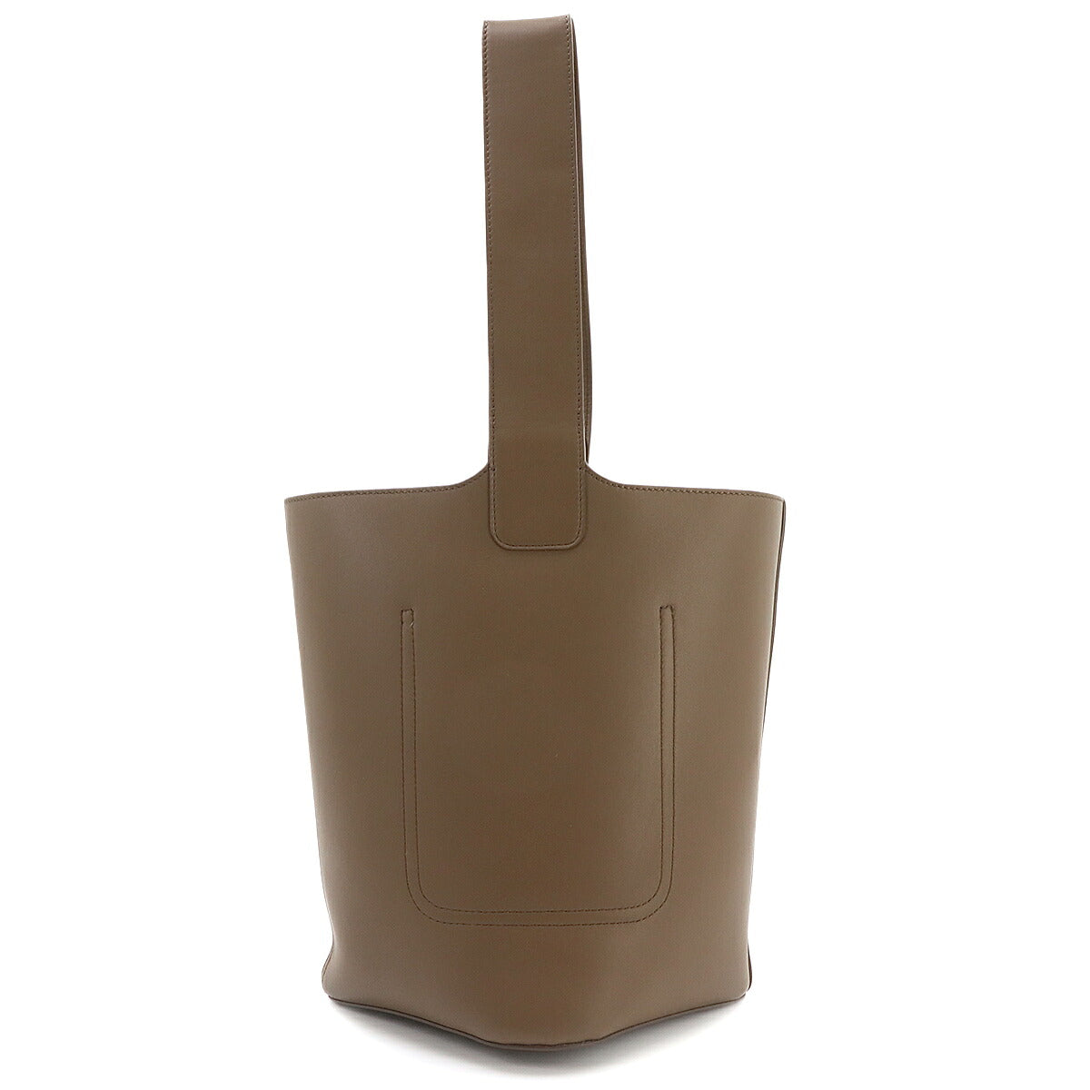 Pebble Bucket Bag Medium Hand Shoulder Bag Leather Brown