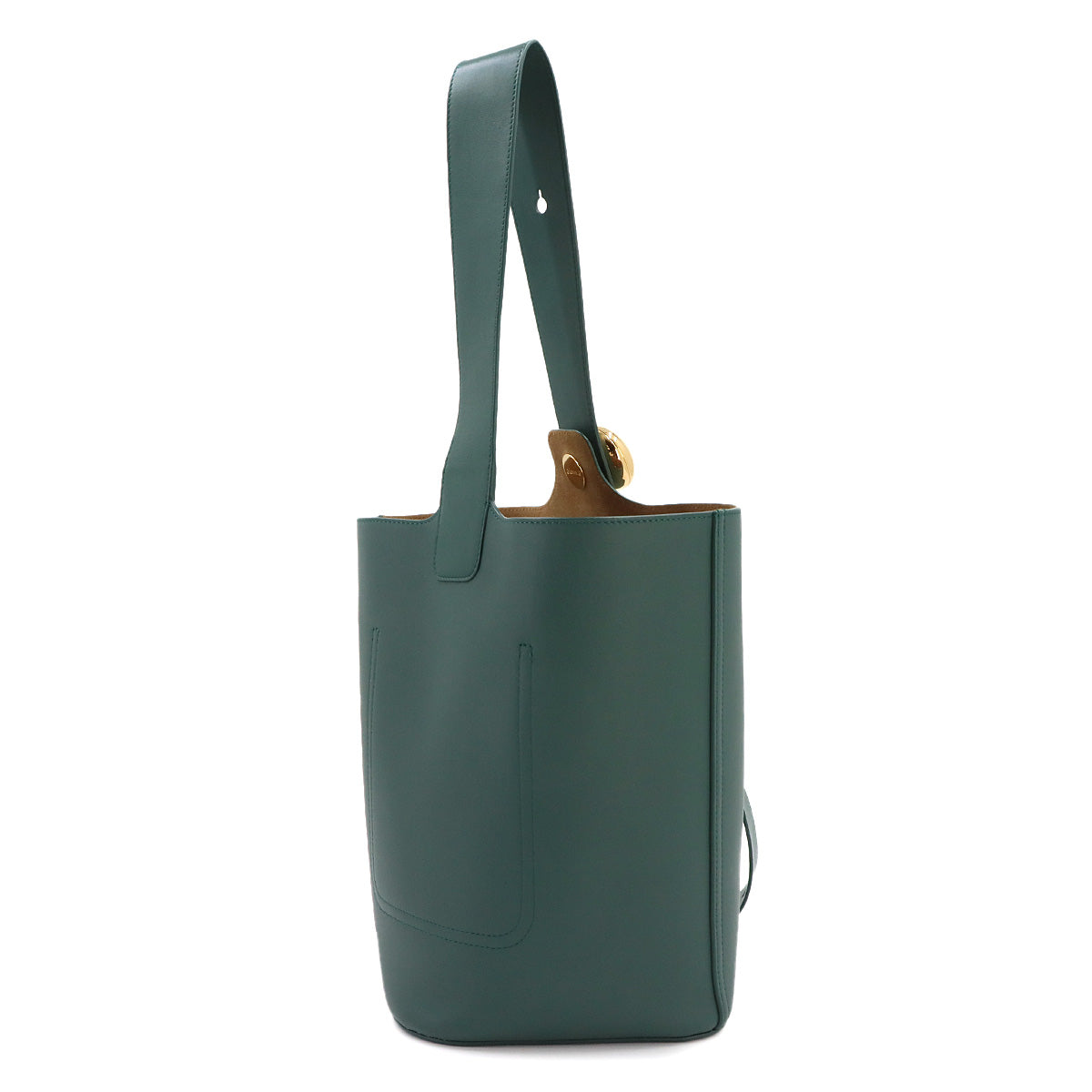 Pebble Bucket Bag Medium Shoulder Bag Leather Green