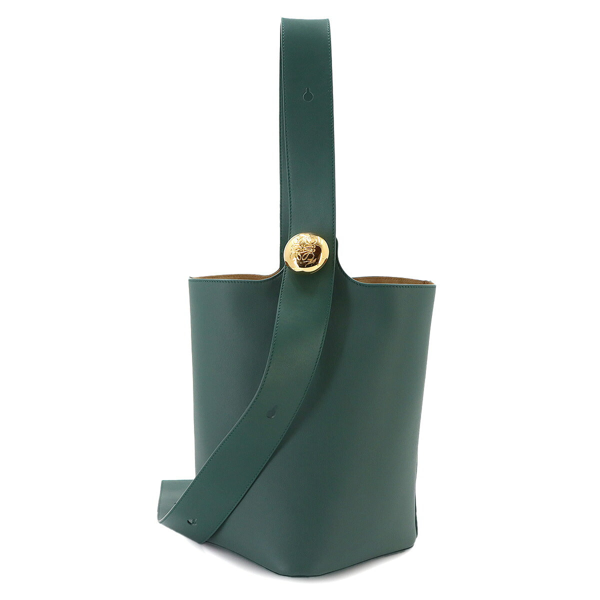 Pebble Bucket Bag Medium Shoulder Bag Leather Green