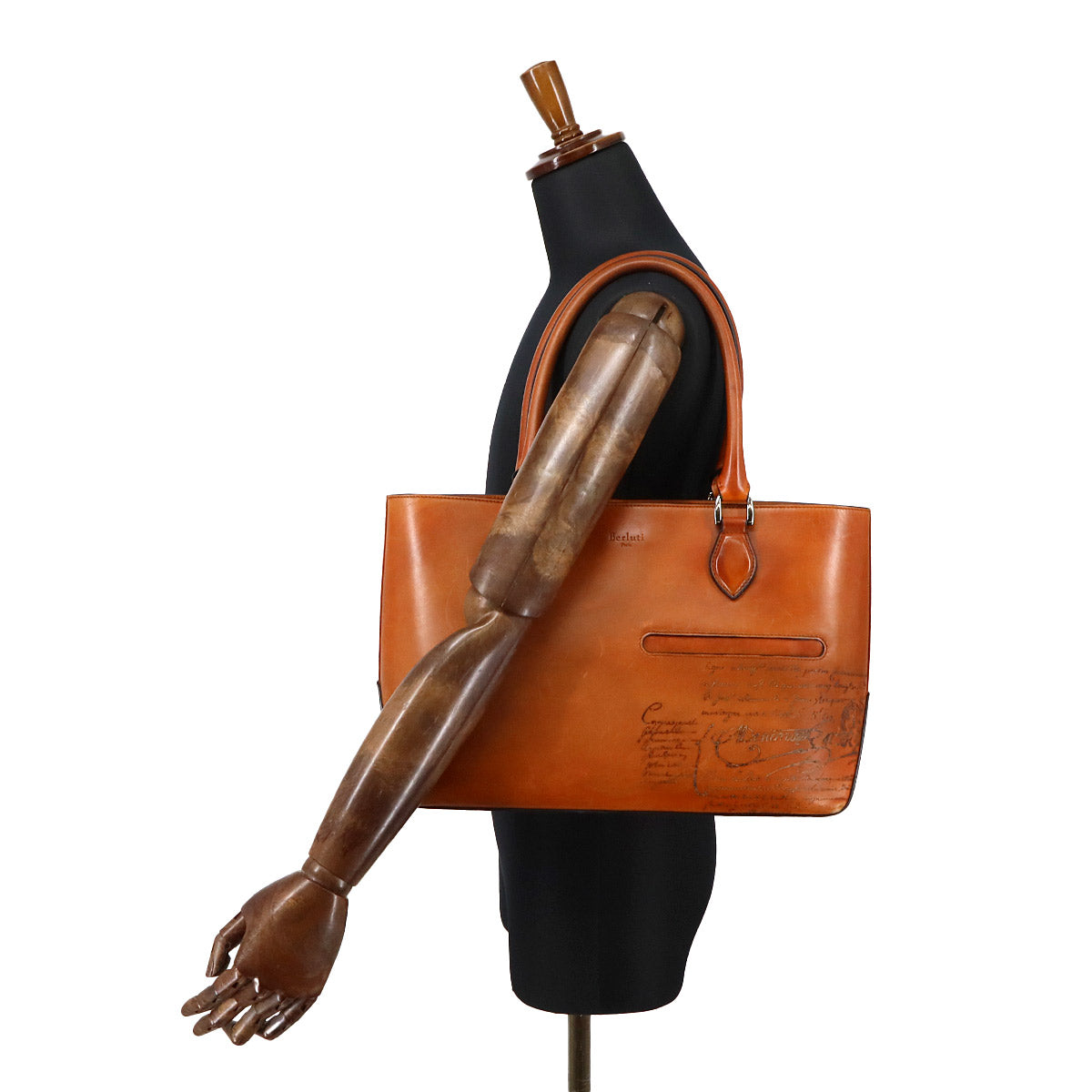 Calligraphy Toujours Tote Bag Venezia Leather Brown Purse