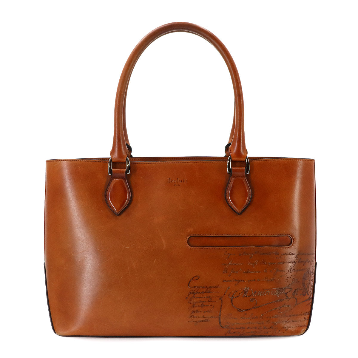 Calligraphy Toujours Tote Bag Venezia Leather Brown Purse