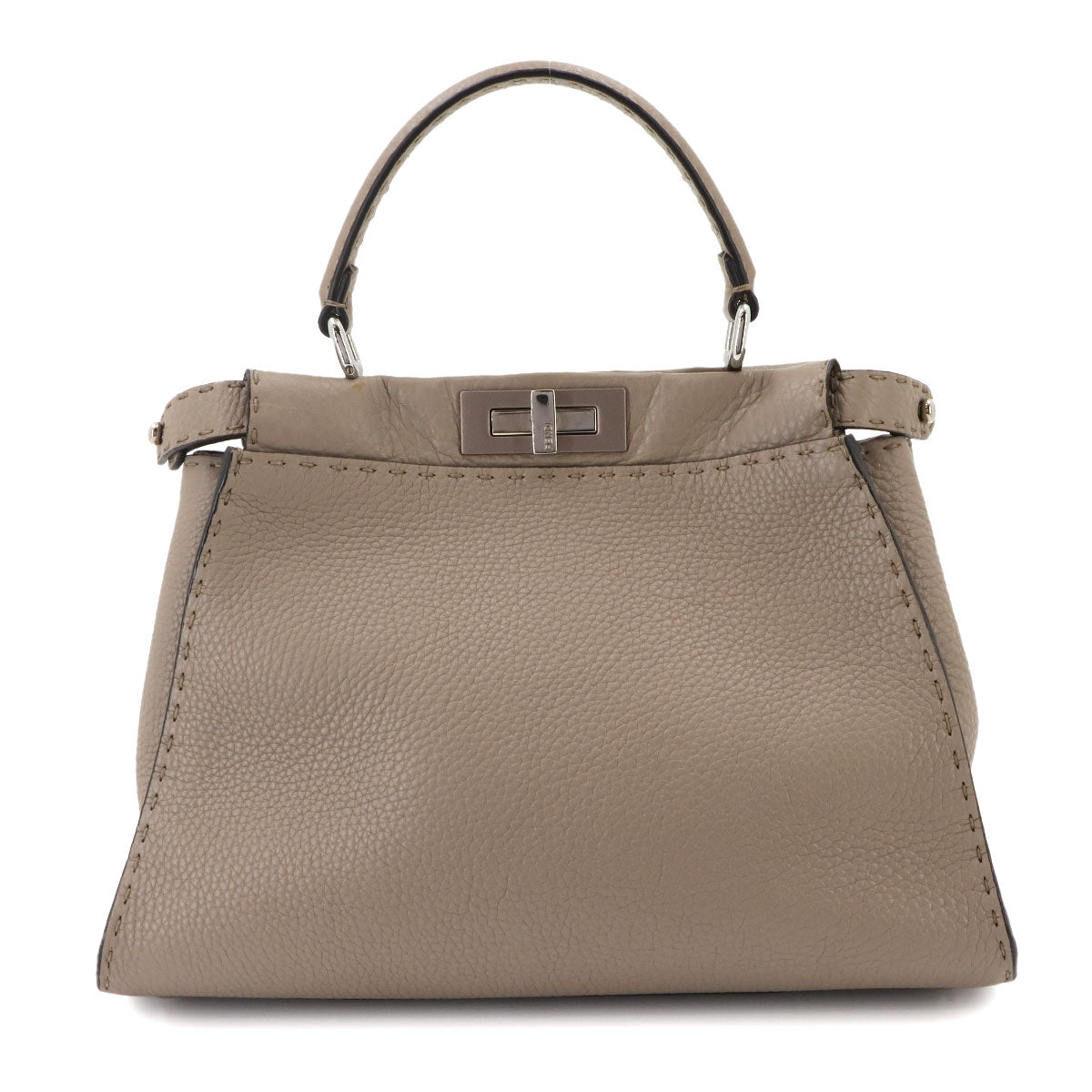 Selleria Peekaboo Regular 2way Hand Bag Leather Beige 8BN290