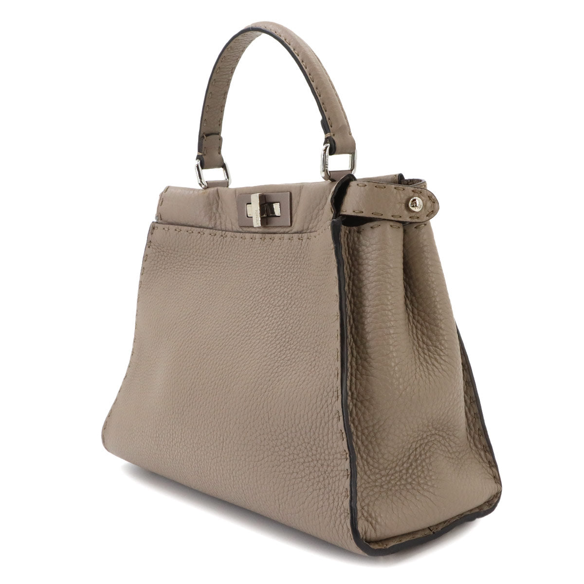 Selleria Peekaboo Regular 2way Hand Bag Leather Beige 8BN290