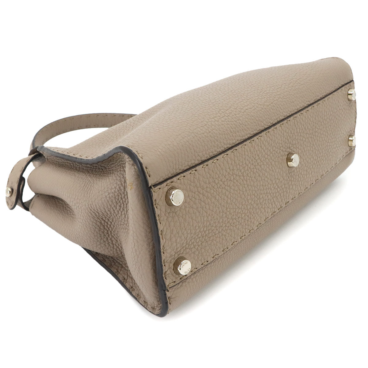Selleria Peekaboo Regular 2way Hand Bag Leather Beige 8BN290