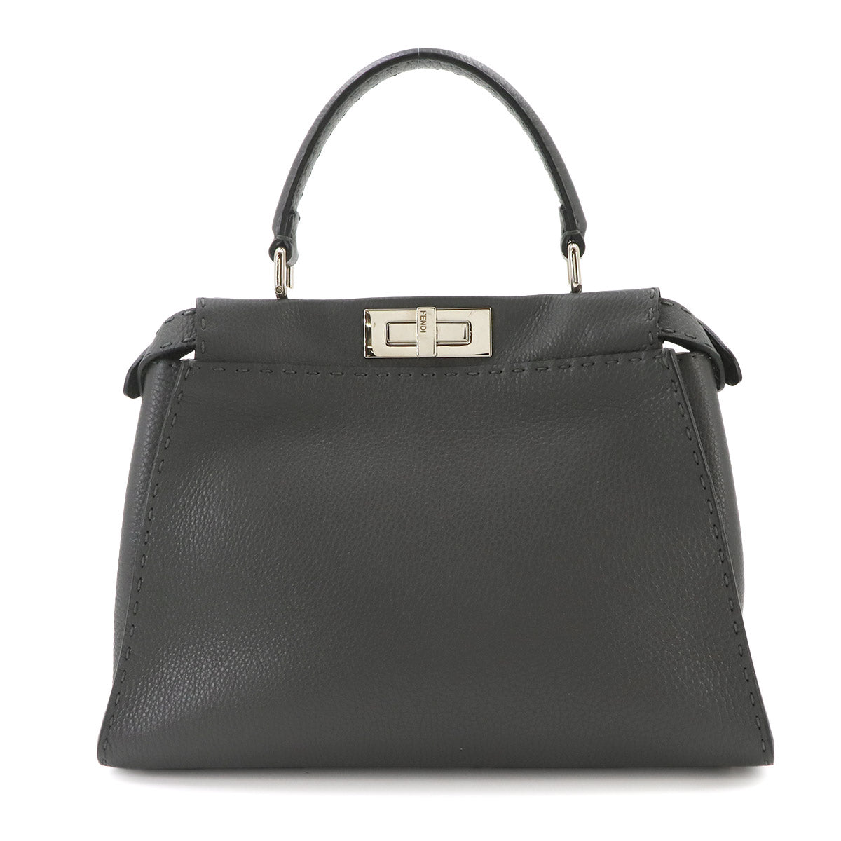 Seleria Peekaboo Regular 2way Hand Bag Leather Gray 8BN290
