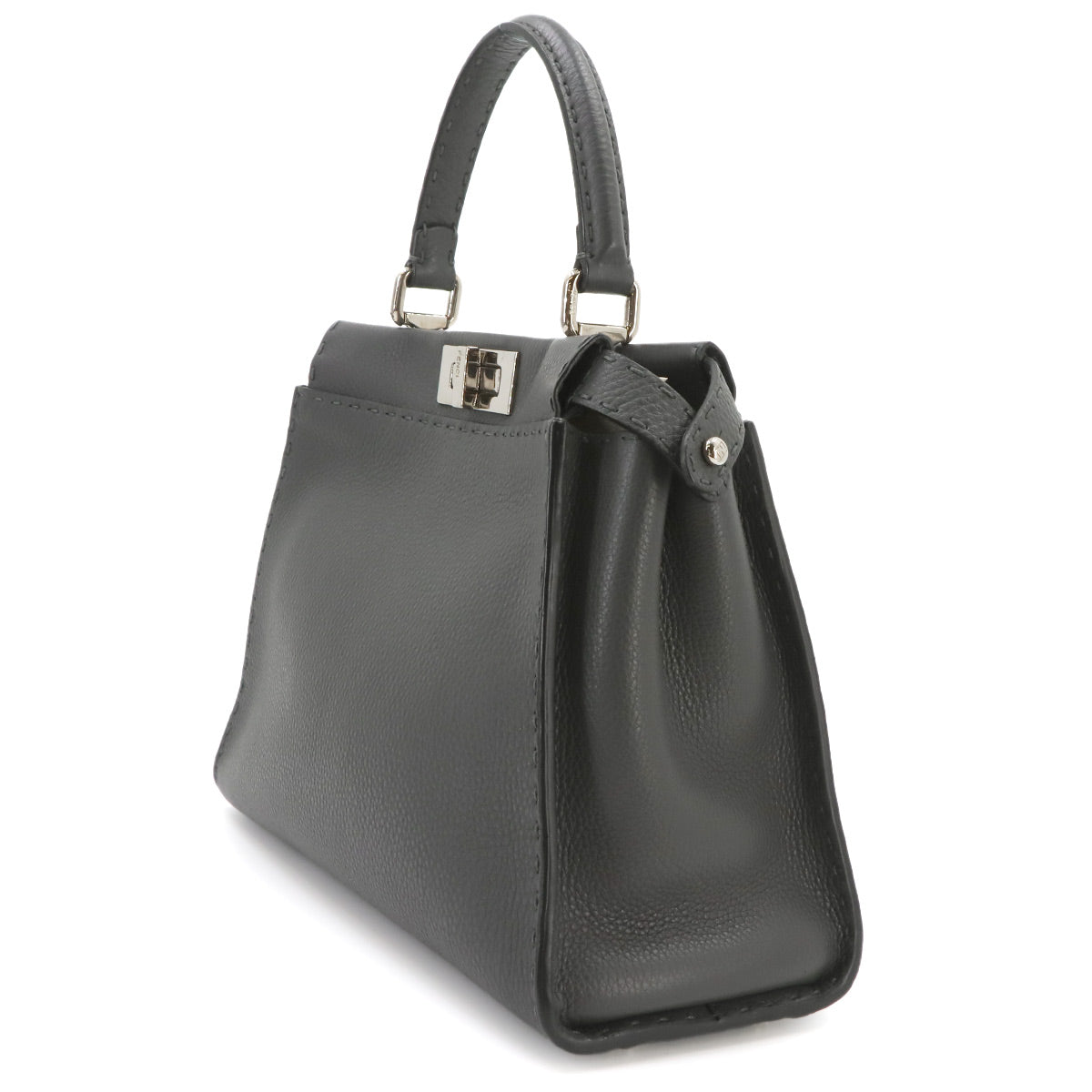 Seleria Peekaboo Regular 2way Hand Bag Leather Gray 8BN290