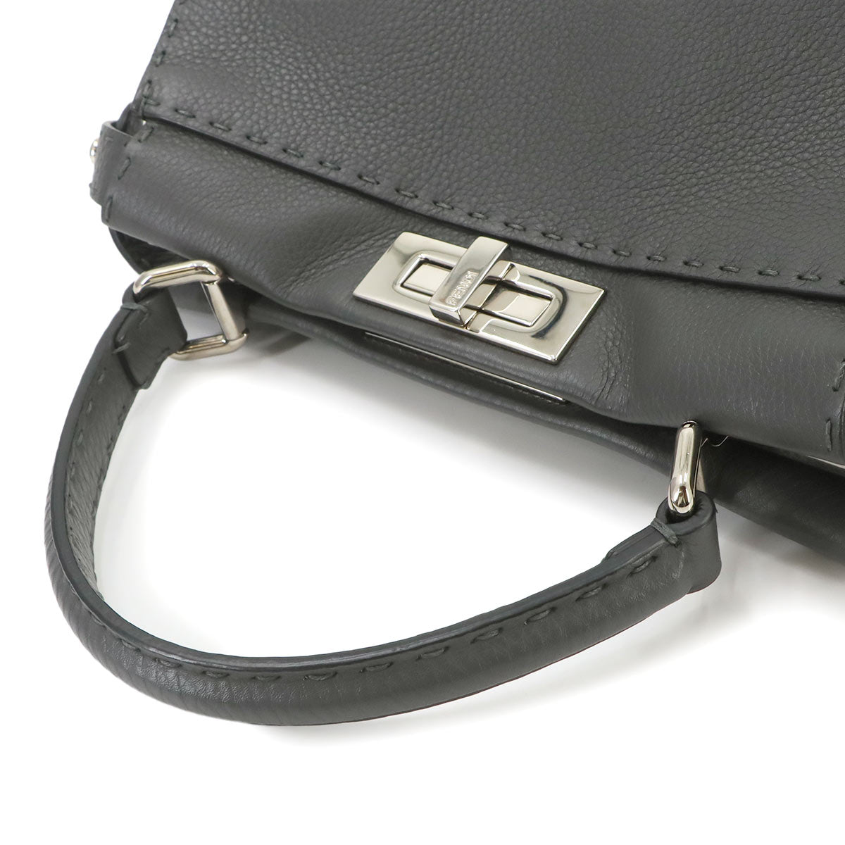 Seleria Peekaboo Regular 2way Hand Bag Leather Gray 8BN290