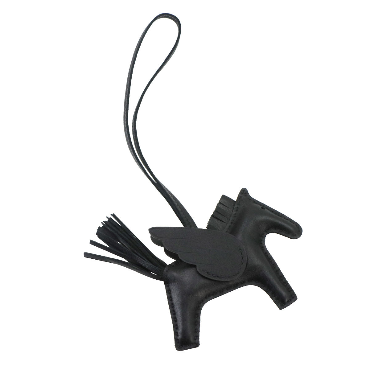 Rodeo Pegasus PM Bag Charm Agneau Milo Veau Swift So Black