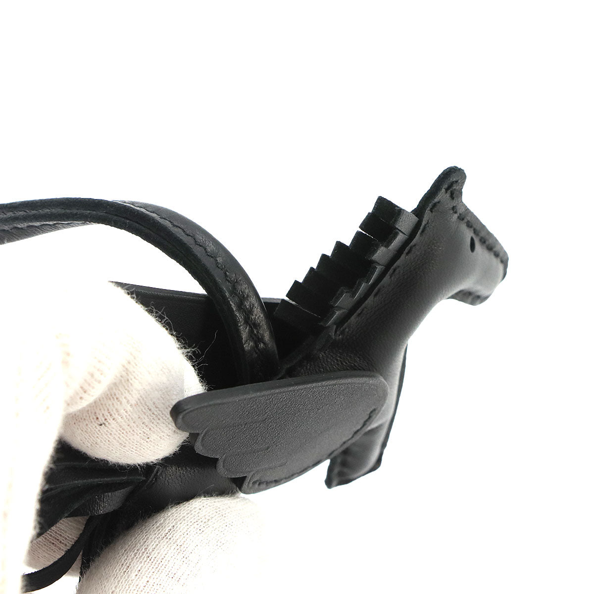 Rodeo Pegasus PM Bag Charm Agneau Milo Veau Swift So Black