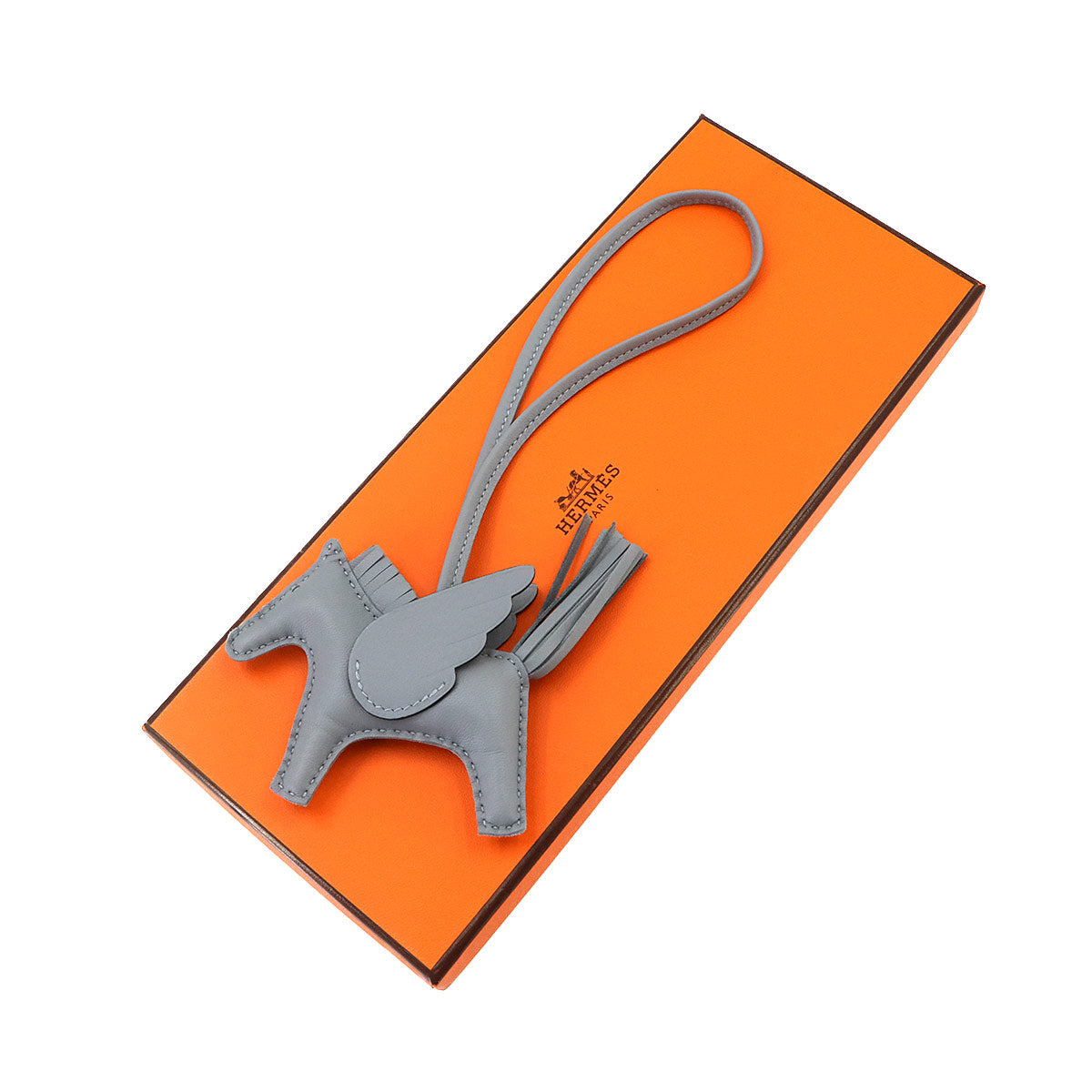 Rodeo Pegasu PM Bag Charm Agneau Milo Veau Swift Gris Pantin