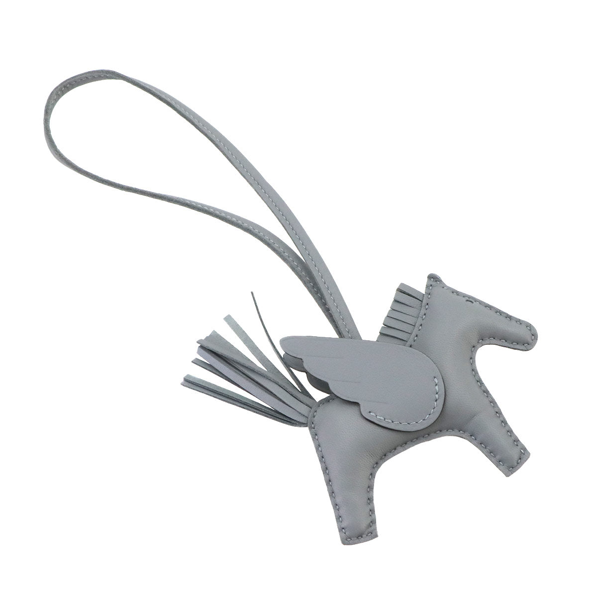 Rodeo Pegasu PM Bag Charm Agneau Milo Veau Swift Gris Pantin