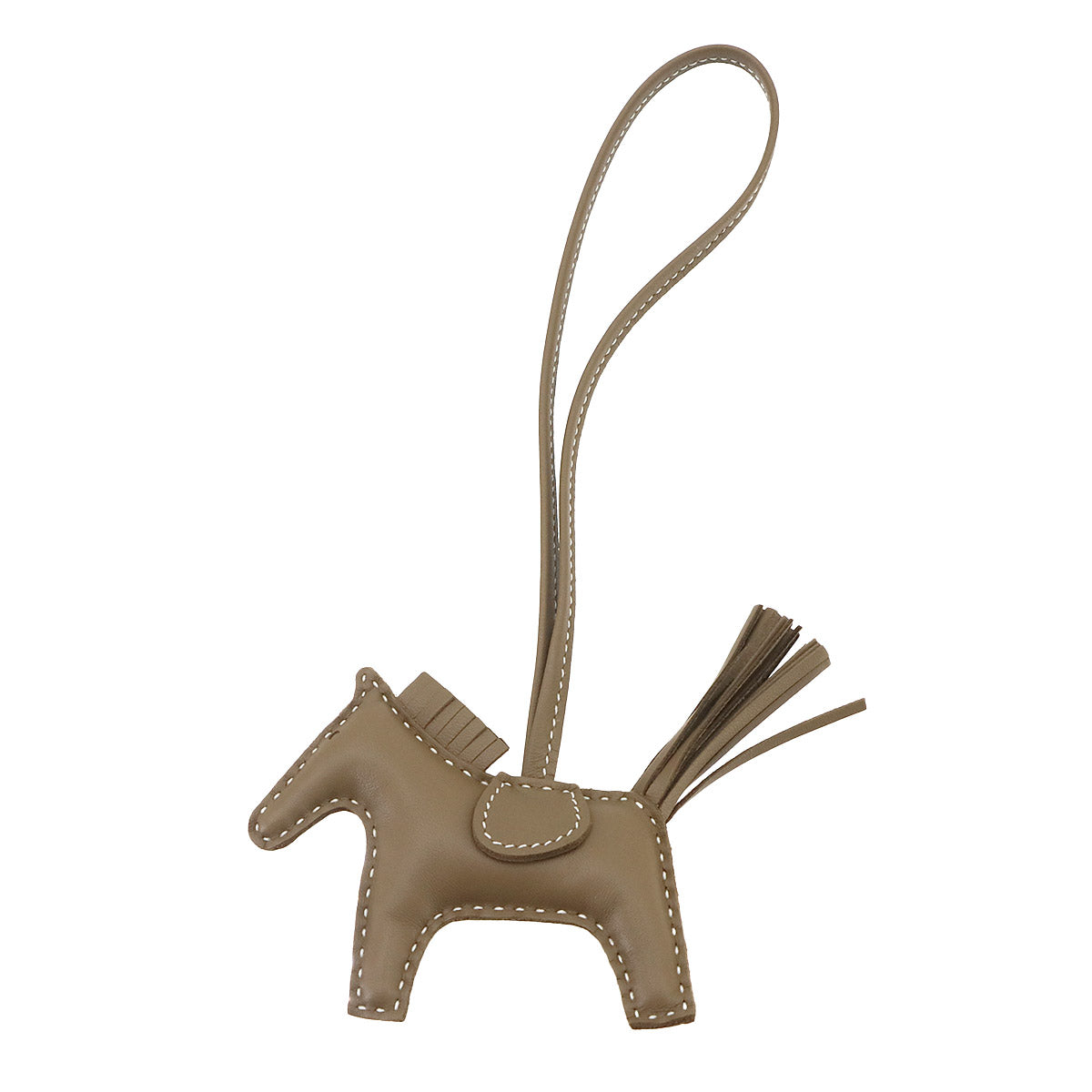 Rodeo PM Bag Charm Agneau Milo Etoupe Accessory