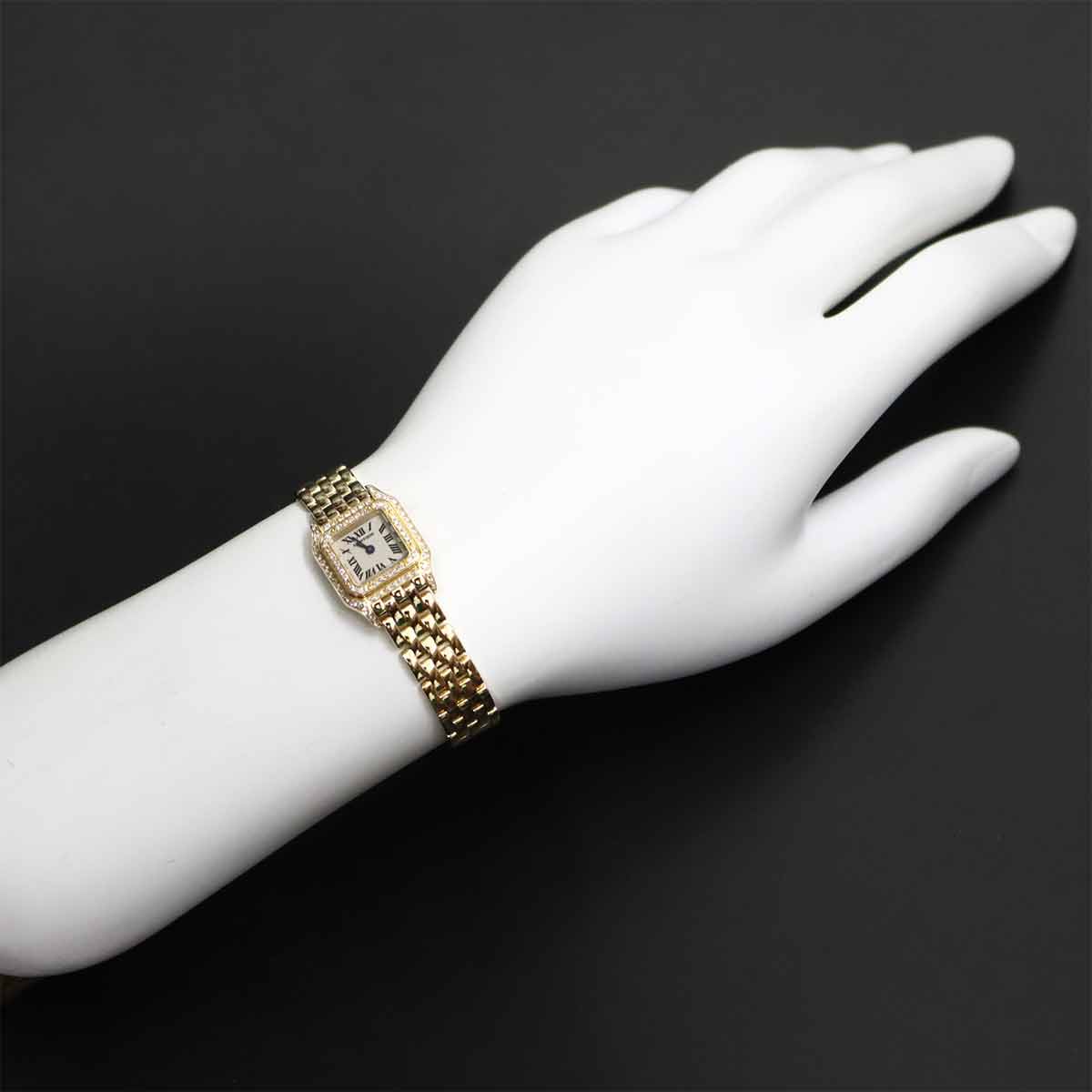 Mini Panthere WF3141B9 Bezel Diamond 750 YG Cream Dial Ladies