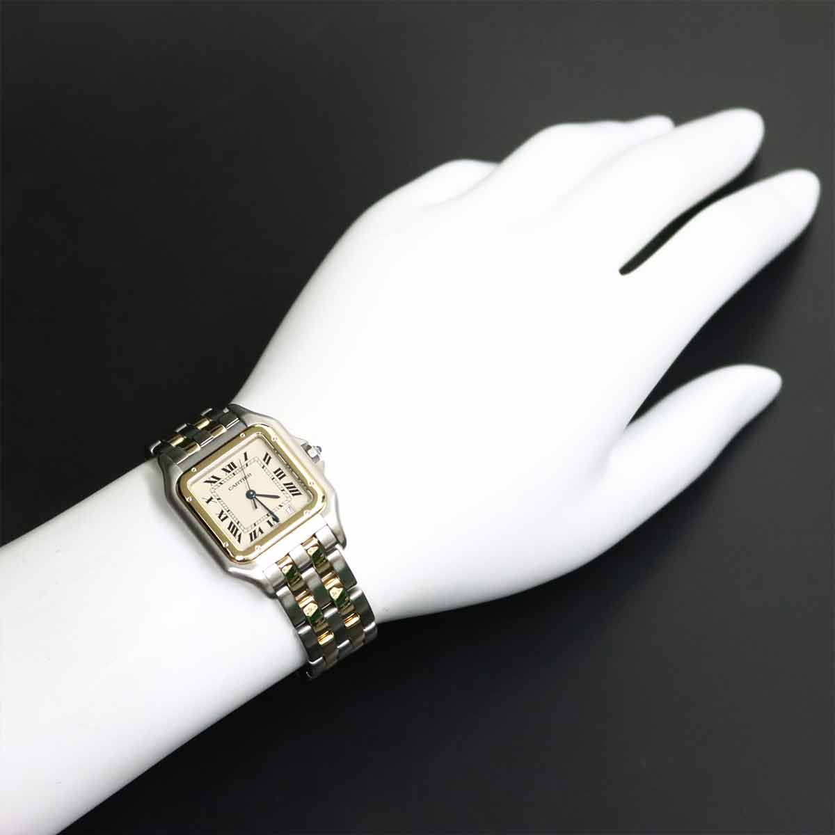 Panthere MM 2Row W25028B6 YG Quartz Date Cream Dial Boys Watch