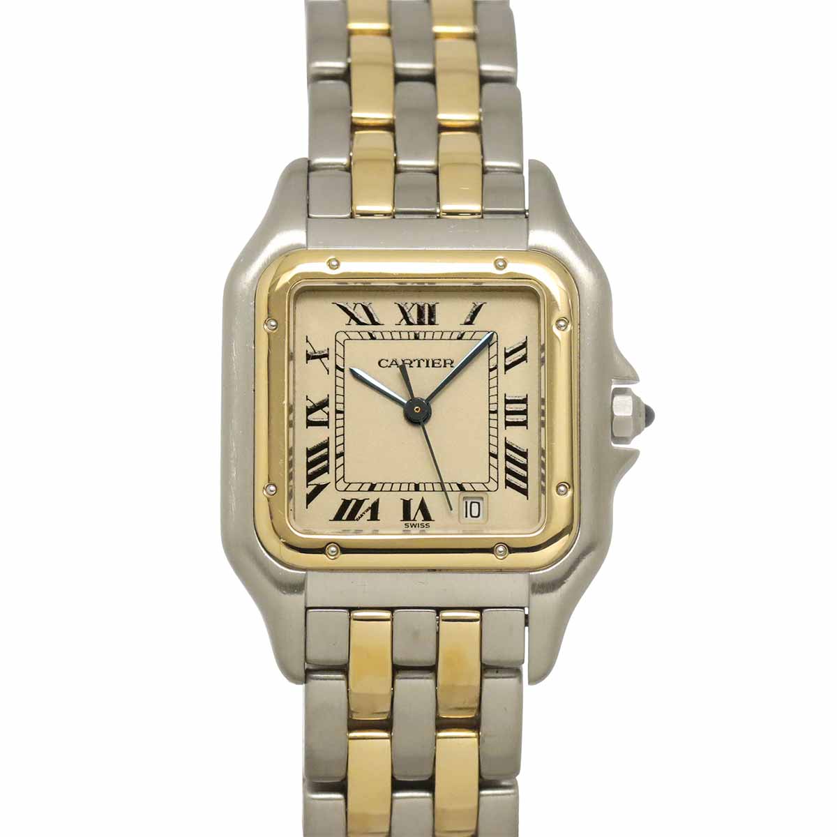 Panthere MM 2Row W25028B6 YG Quartz Date Cream Dial Boys Watch