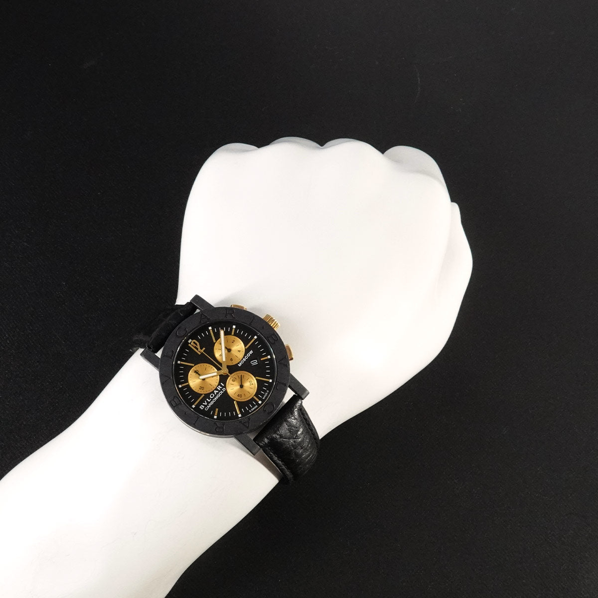 BVLGARIBVLGARI BB38CLCH Chronograph Quartz Black Dial Mens