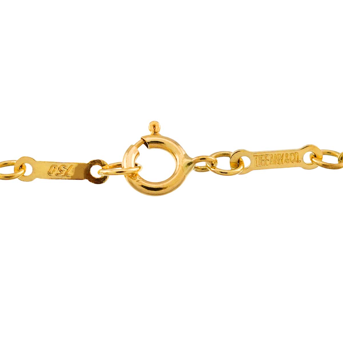 Open Heart Long Necklace 18K Yellow Gold 750