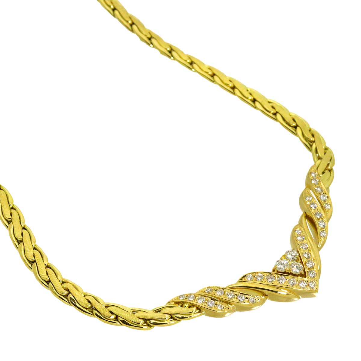 Diamond 1.22ct Necklace 18K Yellow Gold 750