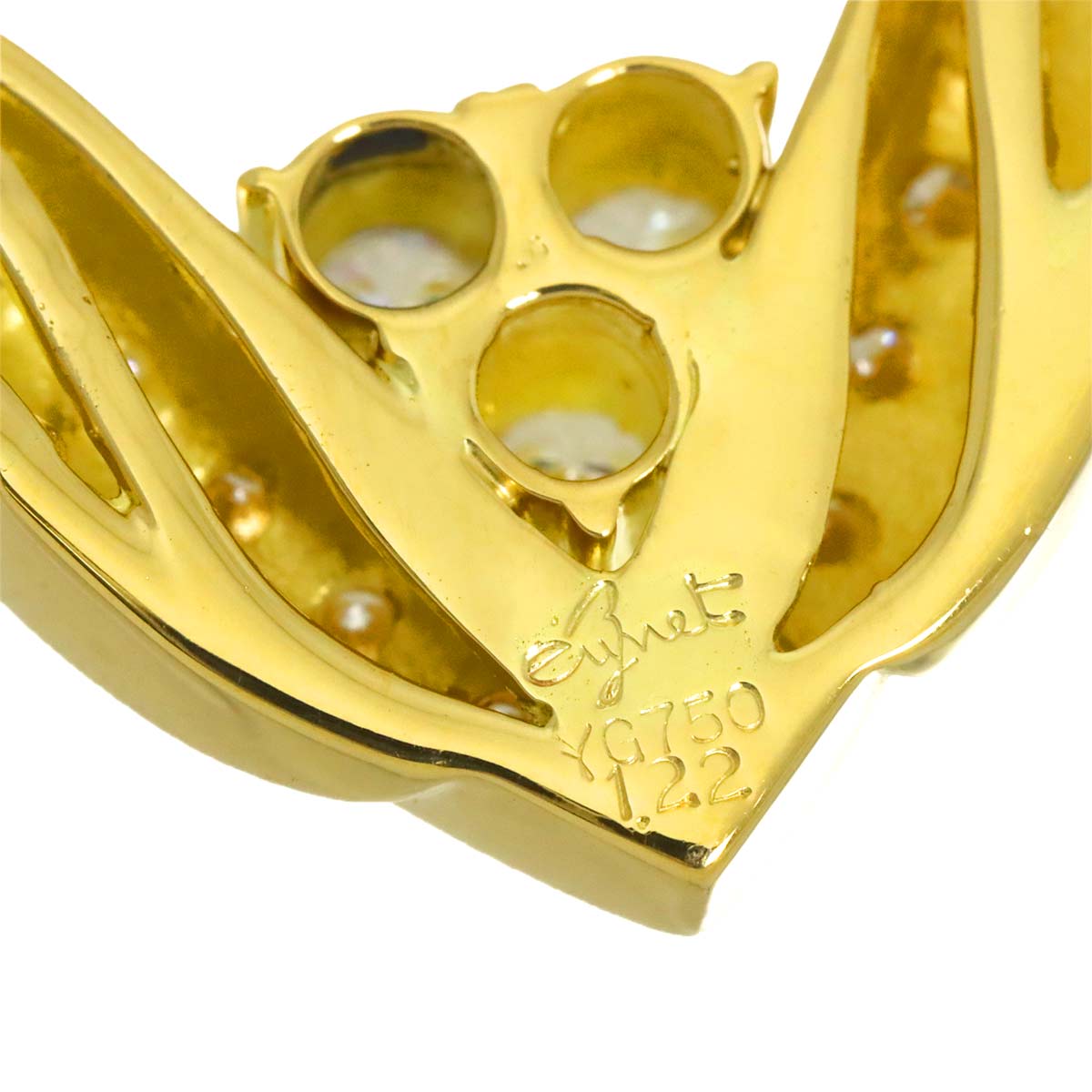 Diamond 1.22ct Necklace 18K Yellow Gold 750