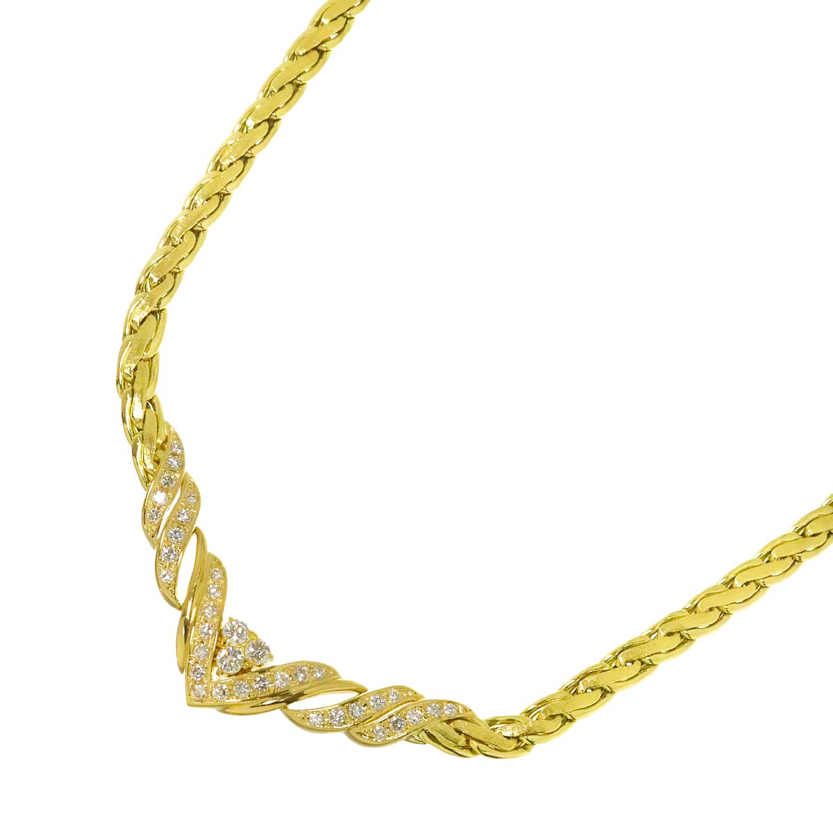 Diamond 1.22ct Necklace 18K Yellow Gold 750