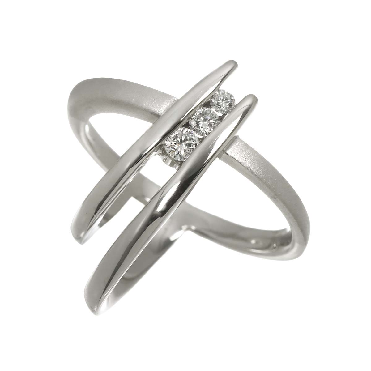 Diamond 0.29ct Ring 18K WG 750 Size7.75-8(US)