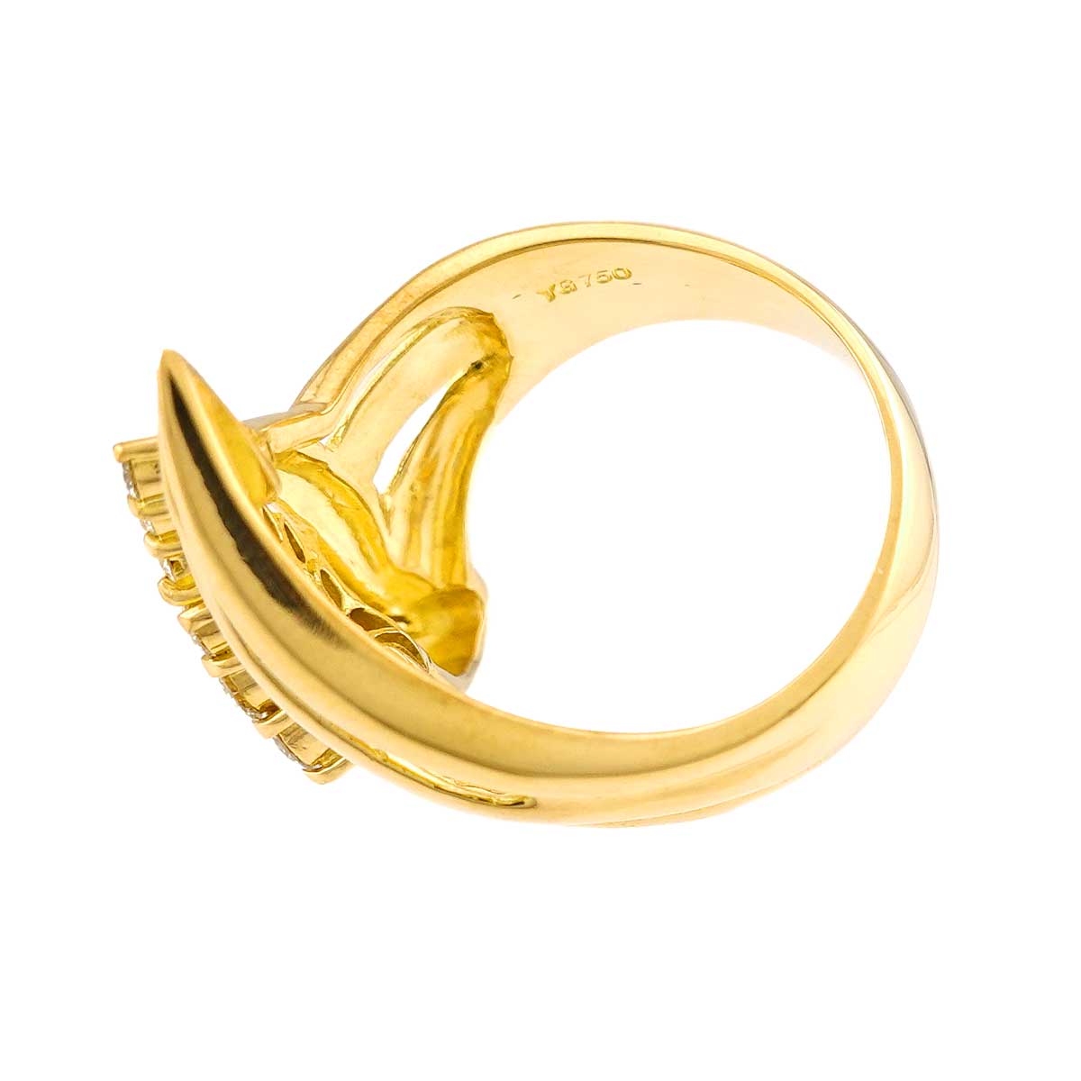 Diamond 0.39ct Ring 18K YG 750 Size6(US)
