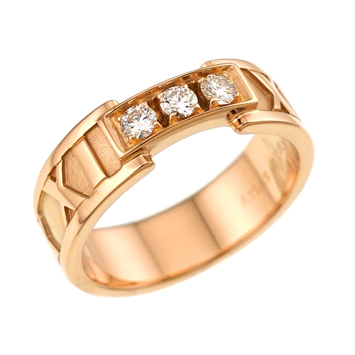 Atlas Ring Diamond 18K PG Pink Gold 750 Size4(US)