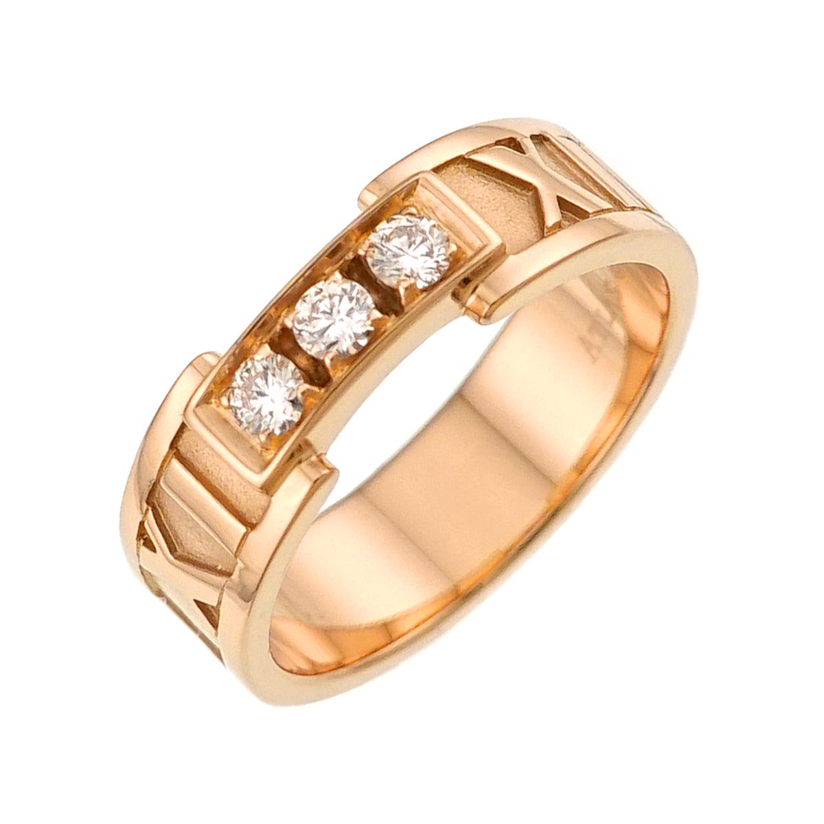 Atlas Ring Diamond 18K PG Pink Gold 750 Size4(US)