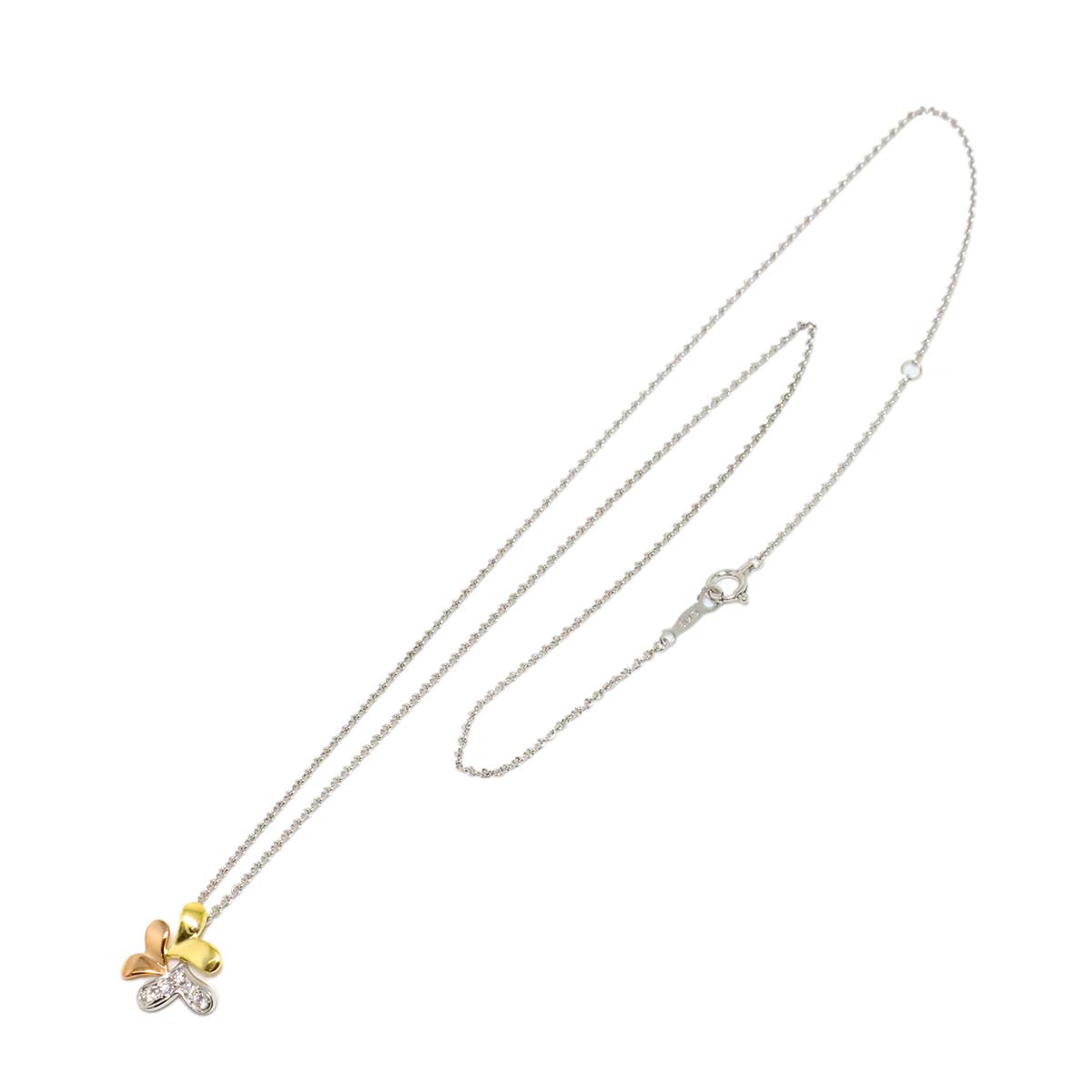 Daimond 0.05ct Necklace 18K YG PG WG 750