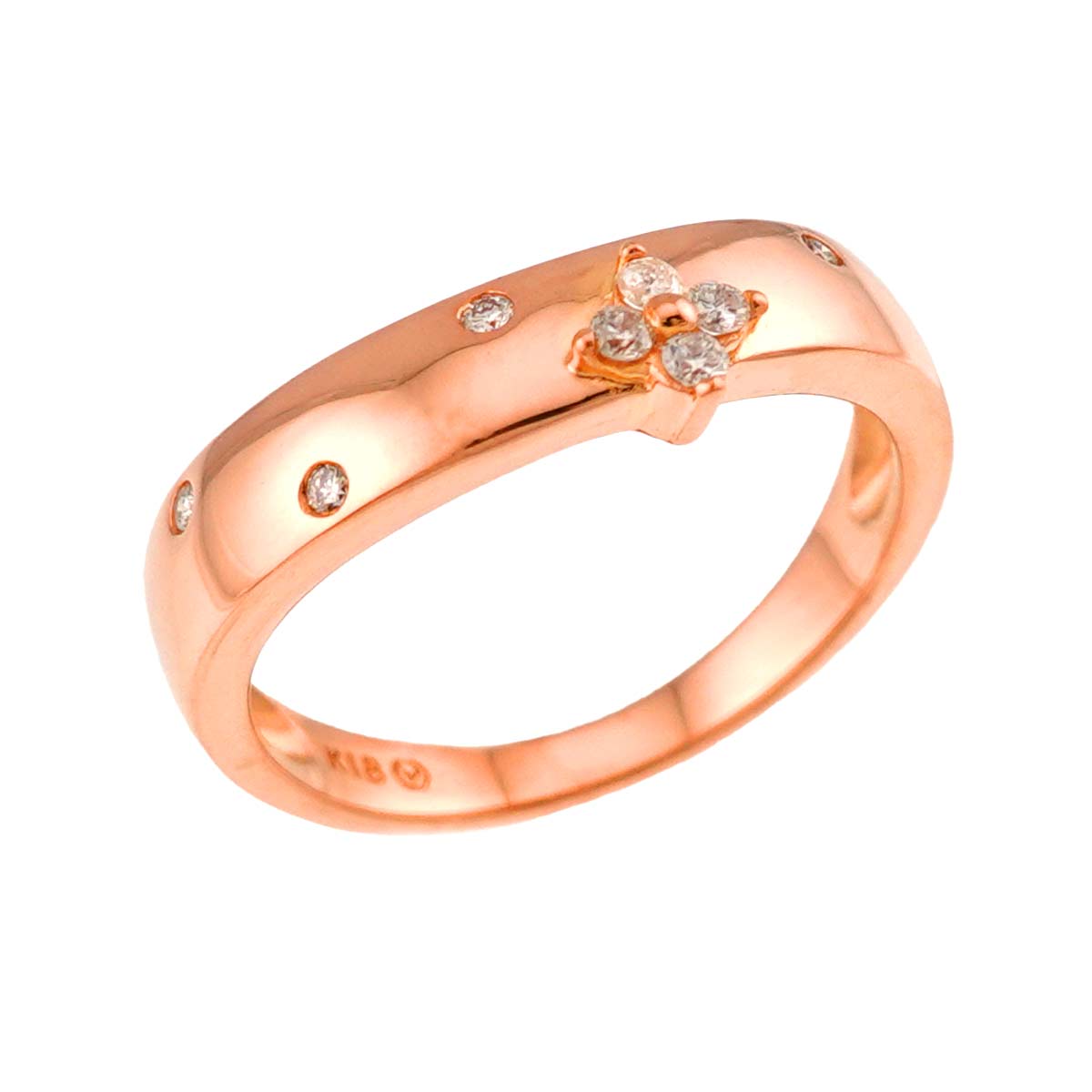 Diamond Ring 18K K18 PG 750 size4.75-5(US)