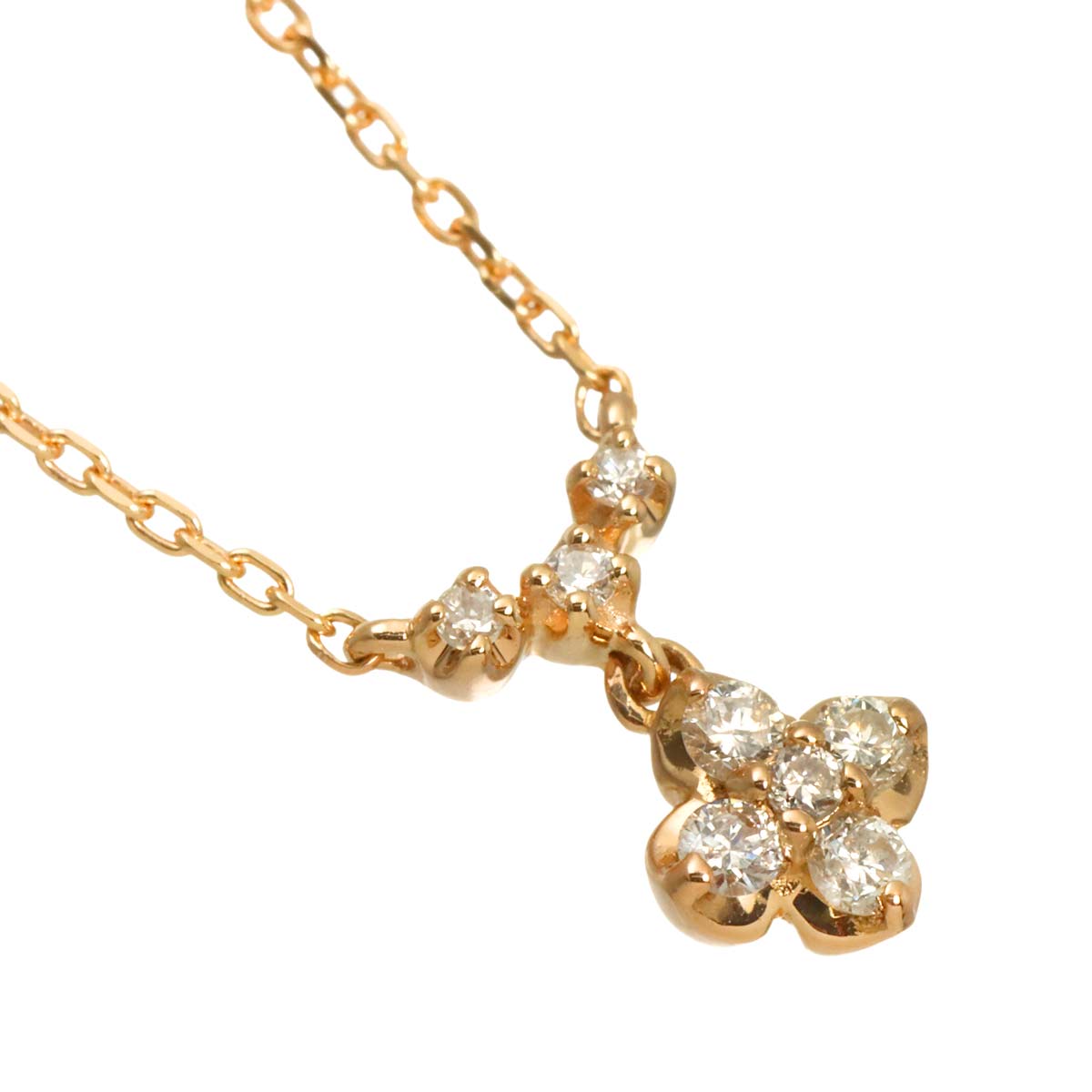 Diamond Necklace 18K PG 750