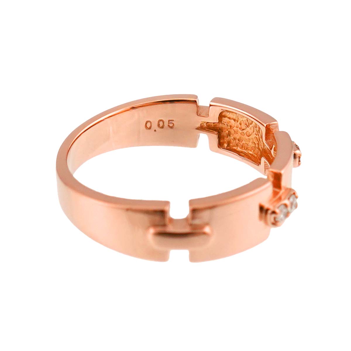 Diamond 0.05ct Ring 18K PG 750 Size4.75-5(US)