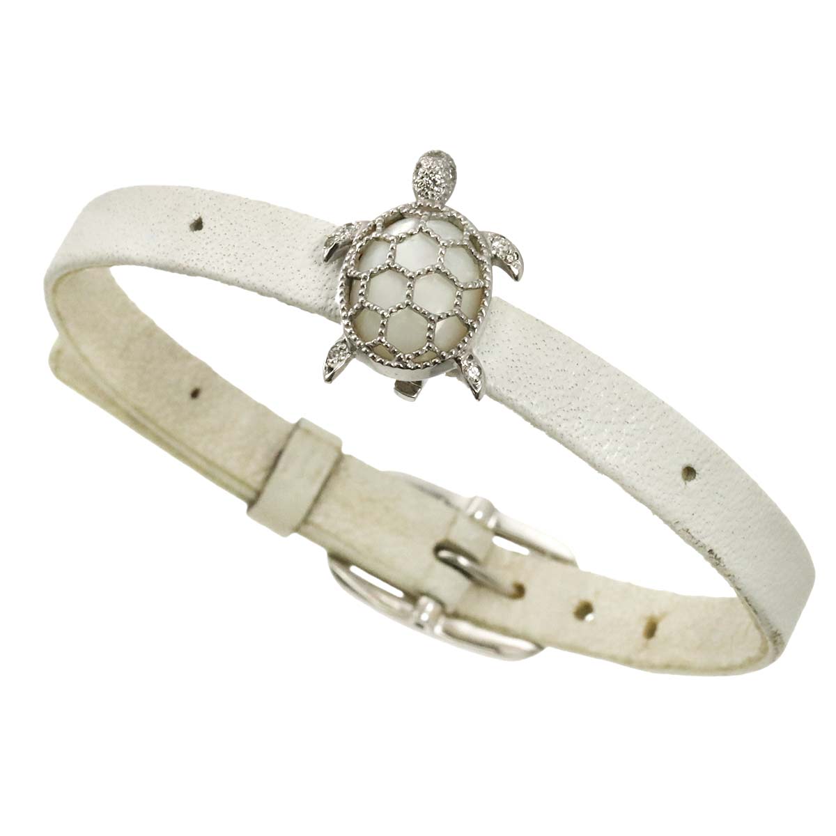 MOP Diamond 0.05ct Bracelet 18K White Gold 750 SV