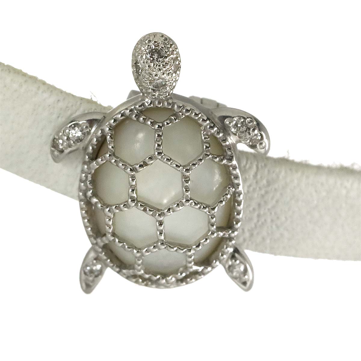 MOP Diamond 0.05ct Bracelet 18K White Gold 750 SV