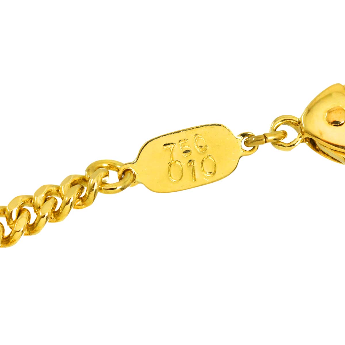 Logo Diamond 0.10ct Bracelet 18K Yellow Gold 750