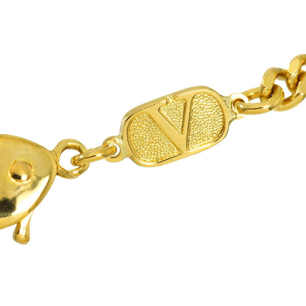 Logo Diamond 0.10ct Bracelet 18K Yellow Gold 750