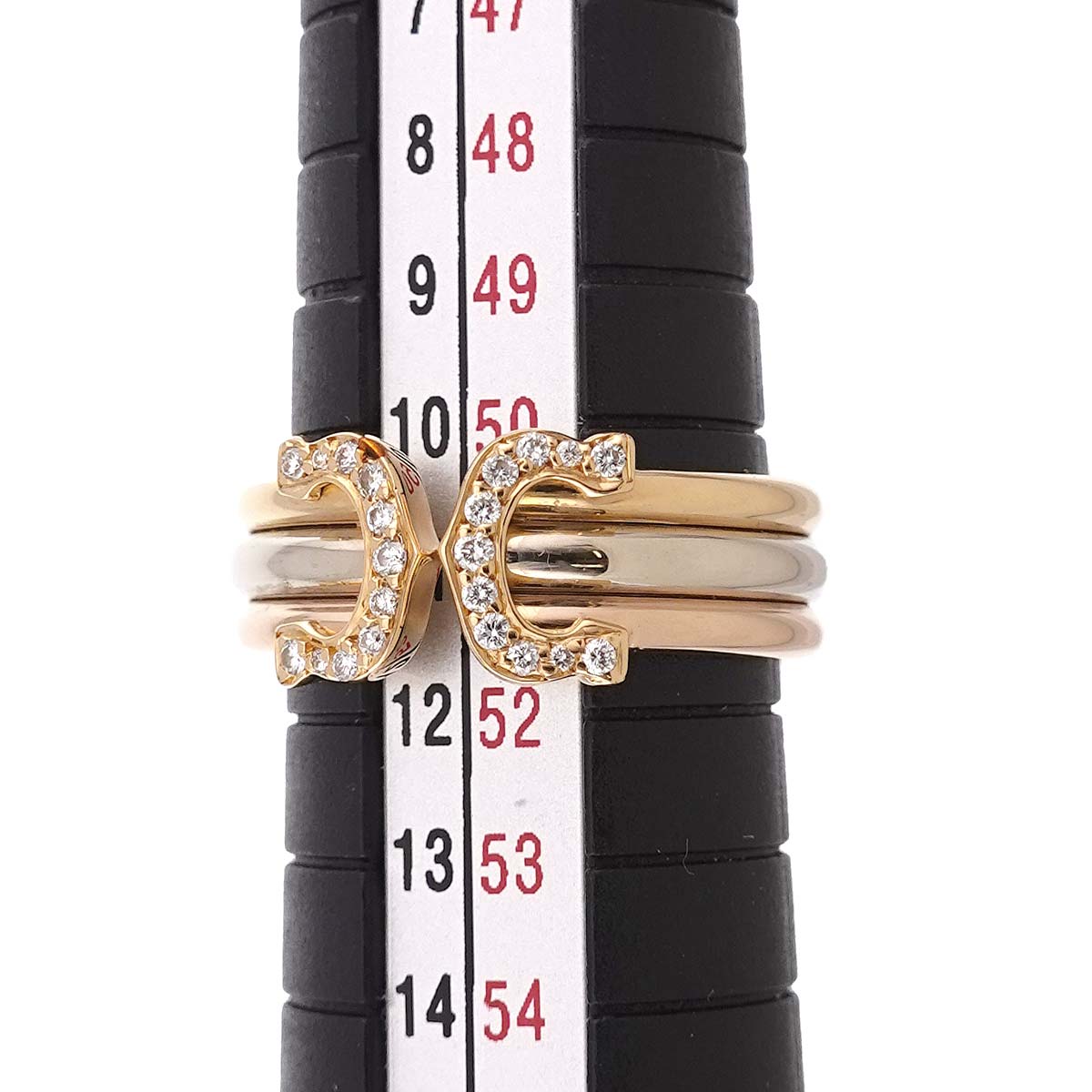 2C Diamond Ring 18K YG WG PG 750 Size51 5.5-5.75(US)