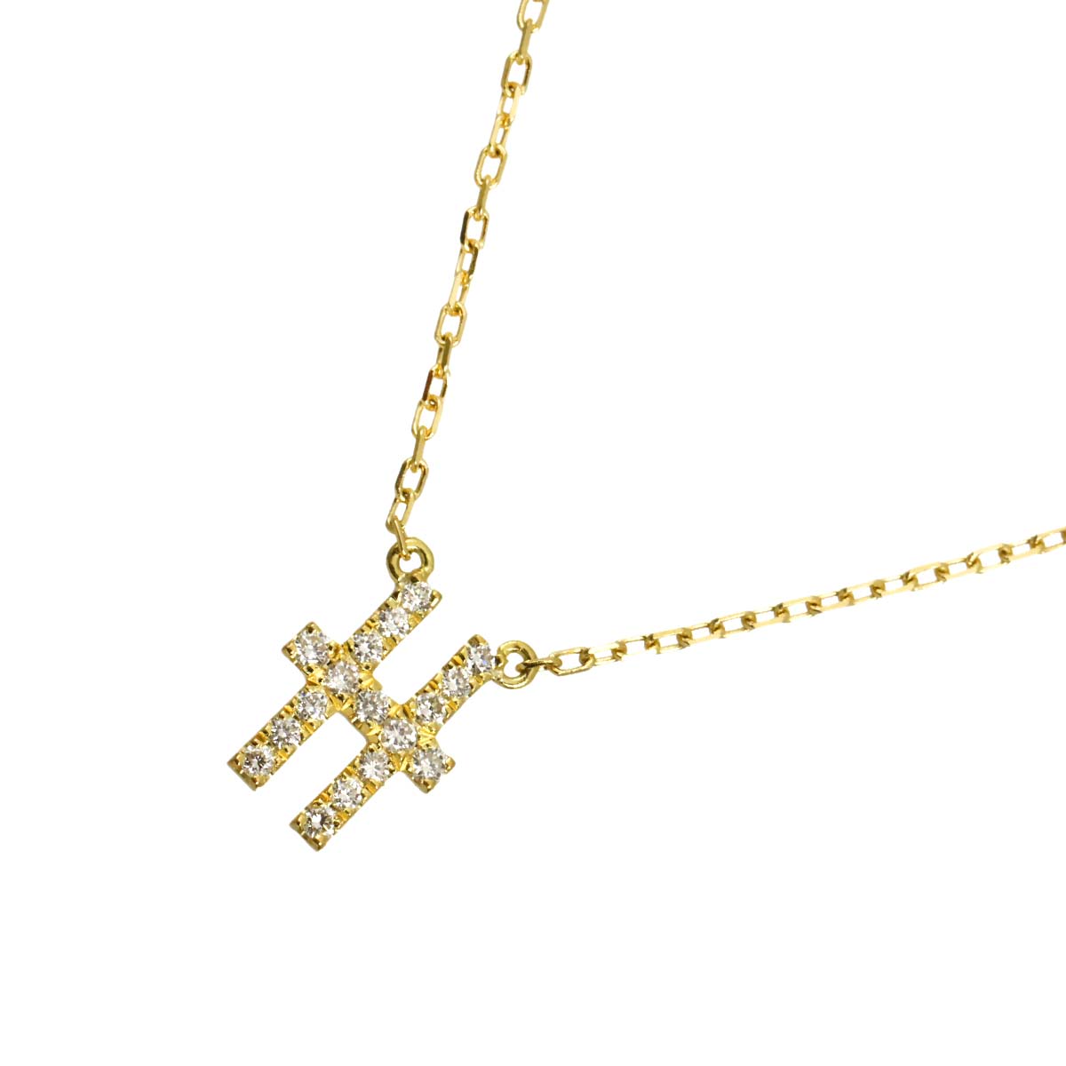 Diamond 0.07ct Necklace 18K Yellow Gold 750