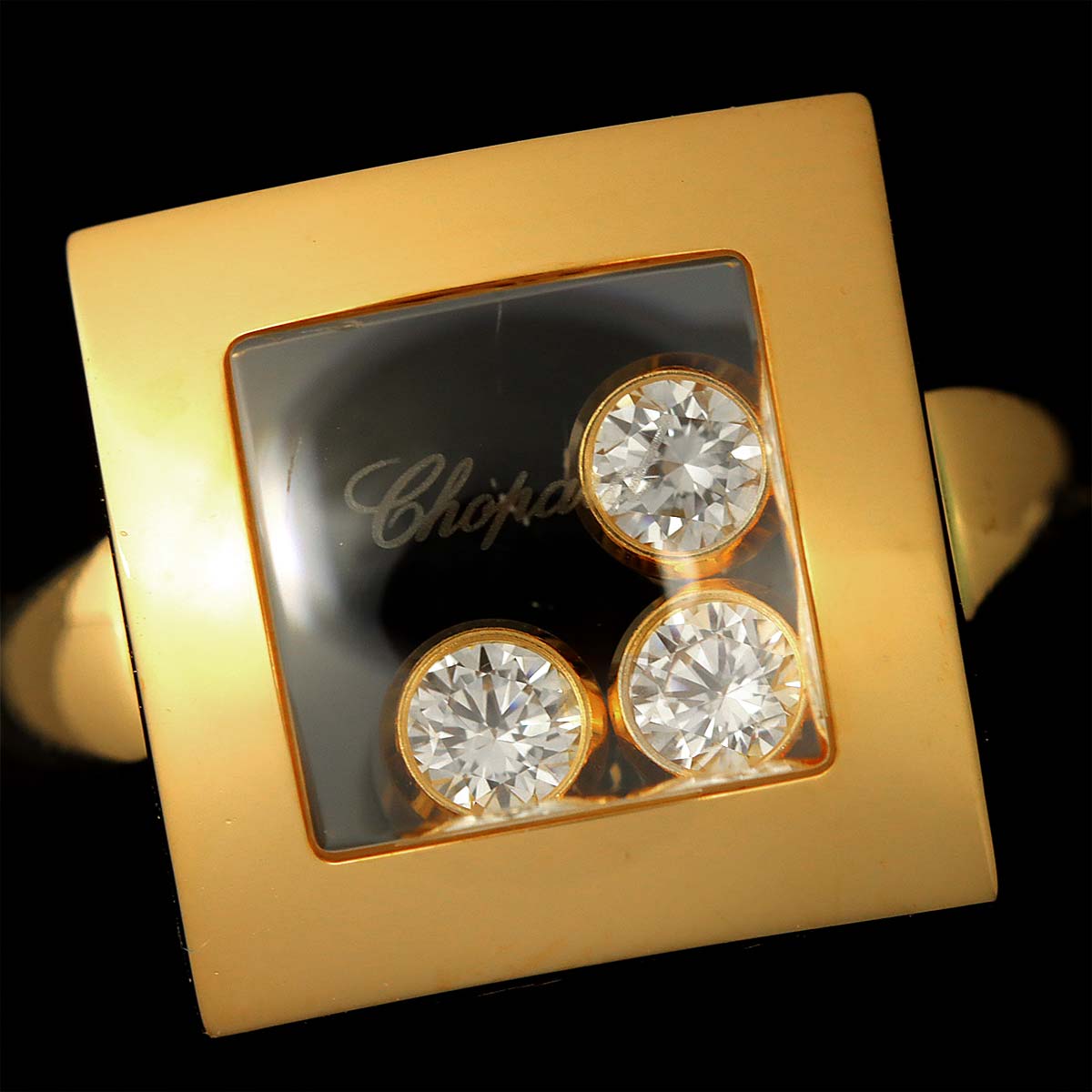 Happy Diamond Ring 18K PG 750 Size3.75-4(US)