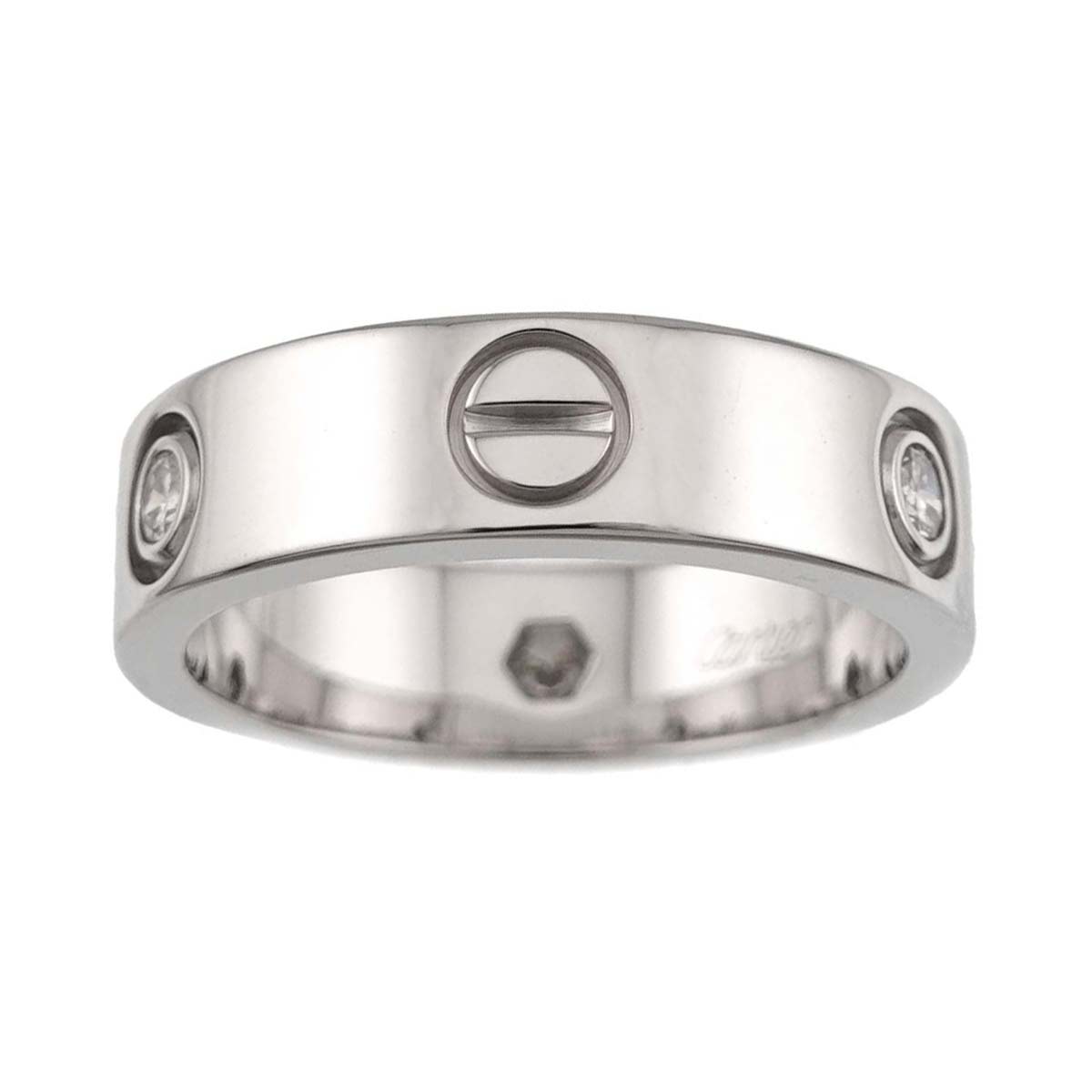 Love Ring Diamond 3P 18K White Gold 750 size55 7.25(US)