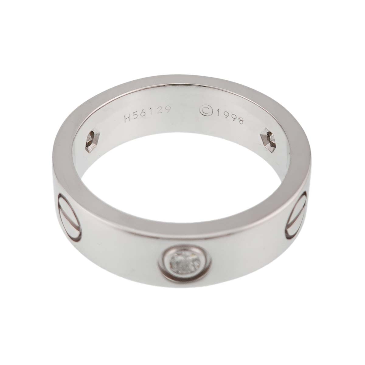 Love Ring Diamond 3P 18K White Gold 750 size55 7.25(US)