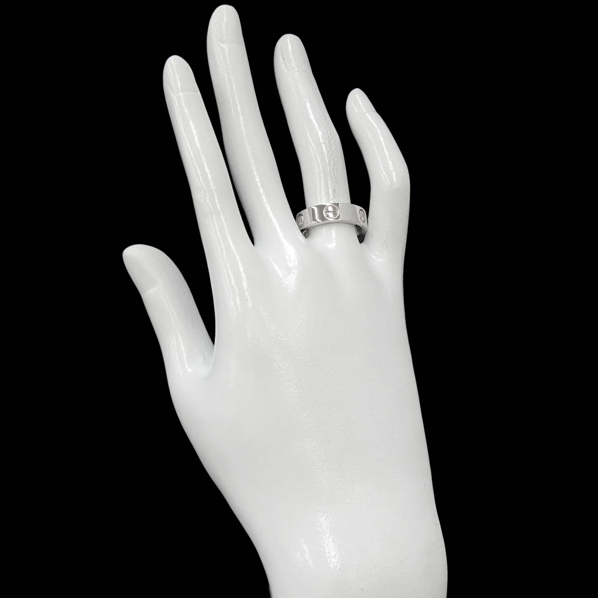 Love Ring Diamond 3P 18K White Gold 750 size55 7.25(US)