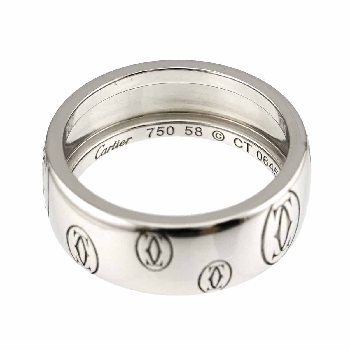 Happy Birthday LM Ring 18K WG 750 Size58 8-8.25(US)