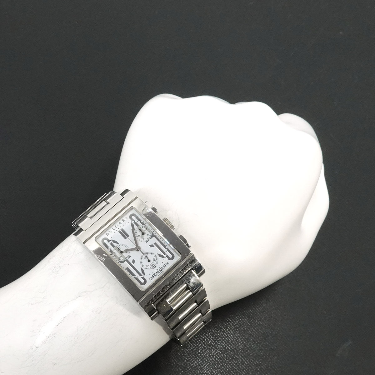Rettangolo Chronograph RTC49S Date Quartz White Dial Mens