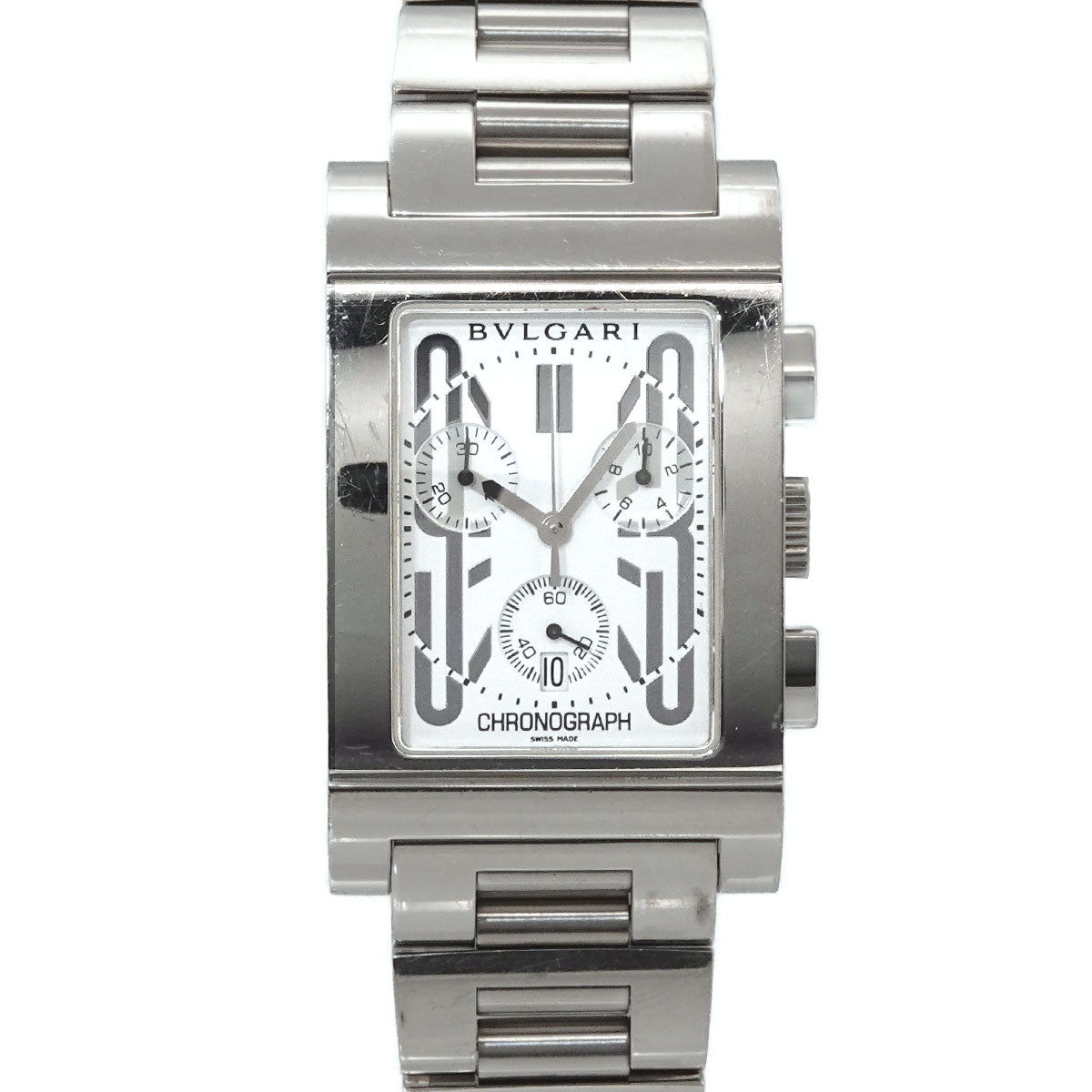 Rettangolo Chronograph RTC49S Date Quartz White Dial Mens