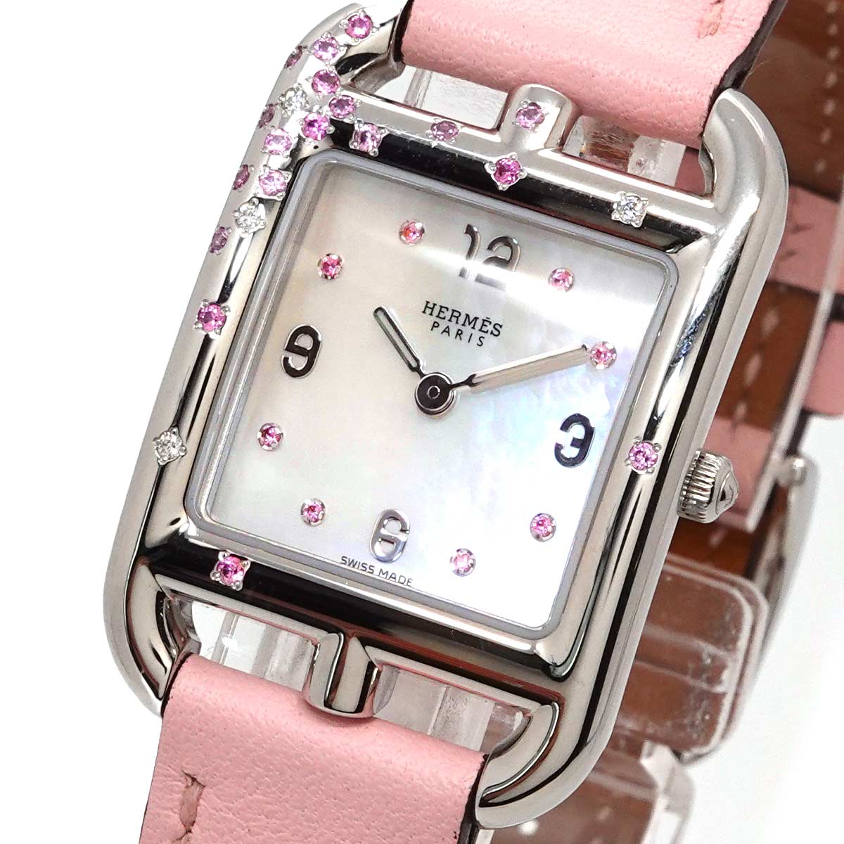 Cape Cod CC1 233 Diamond Pink Sapphire Quartz White Shell Dial