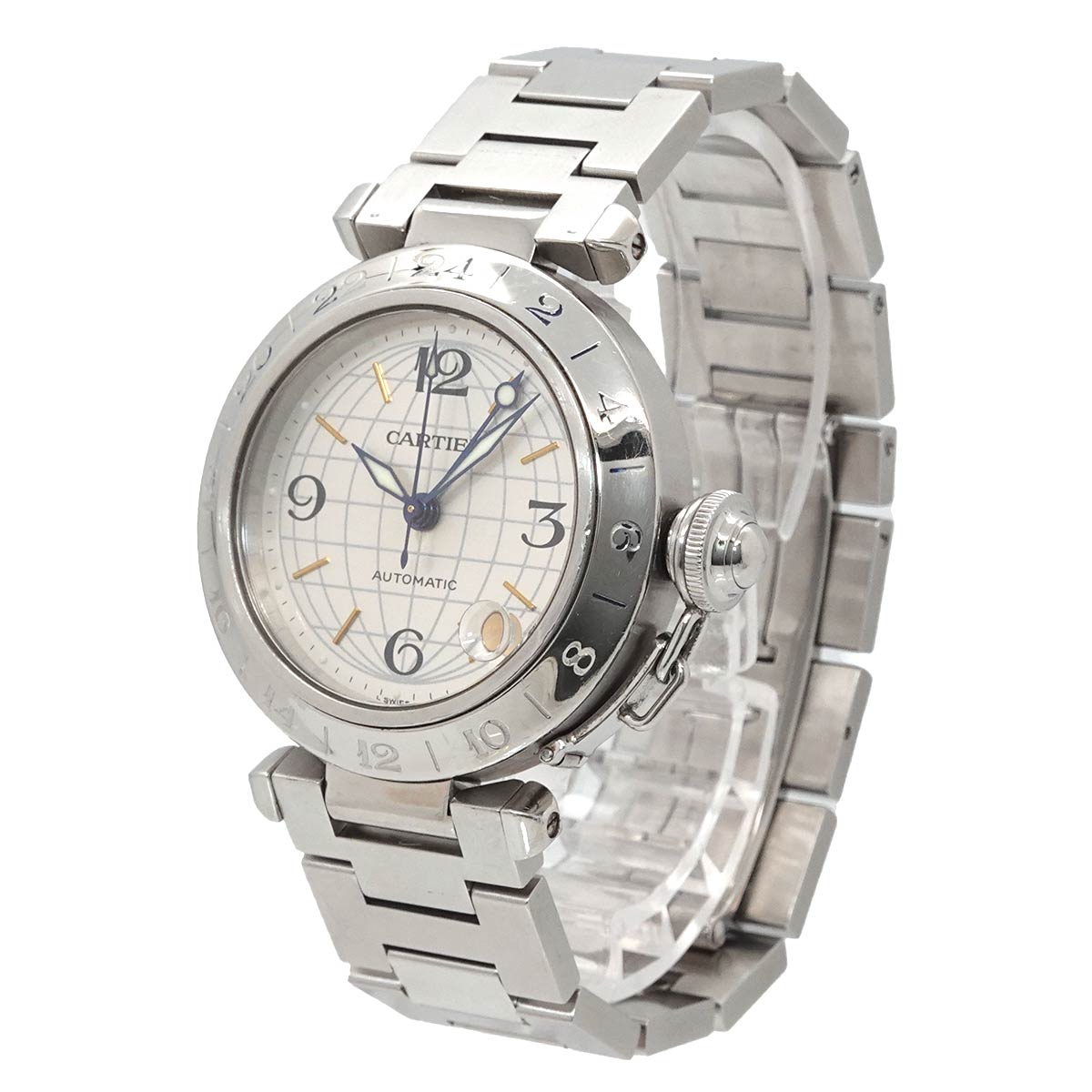 PashaC Meridian GMT W31078M7 Automatic Silver Dial Boys
