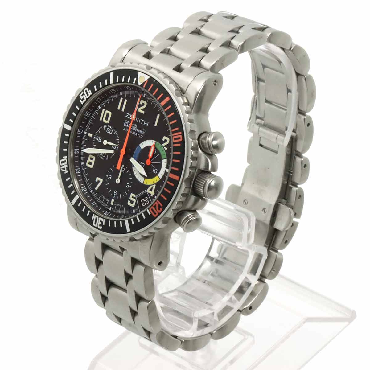 Rainbow Flyback El Primero 02 0480 405 Black Dial Mens Watch