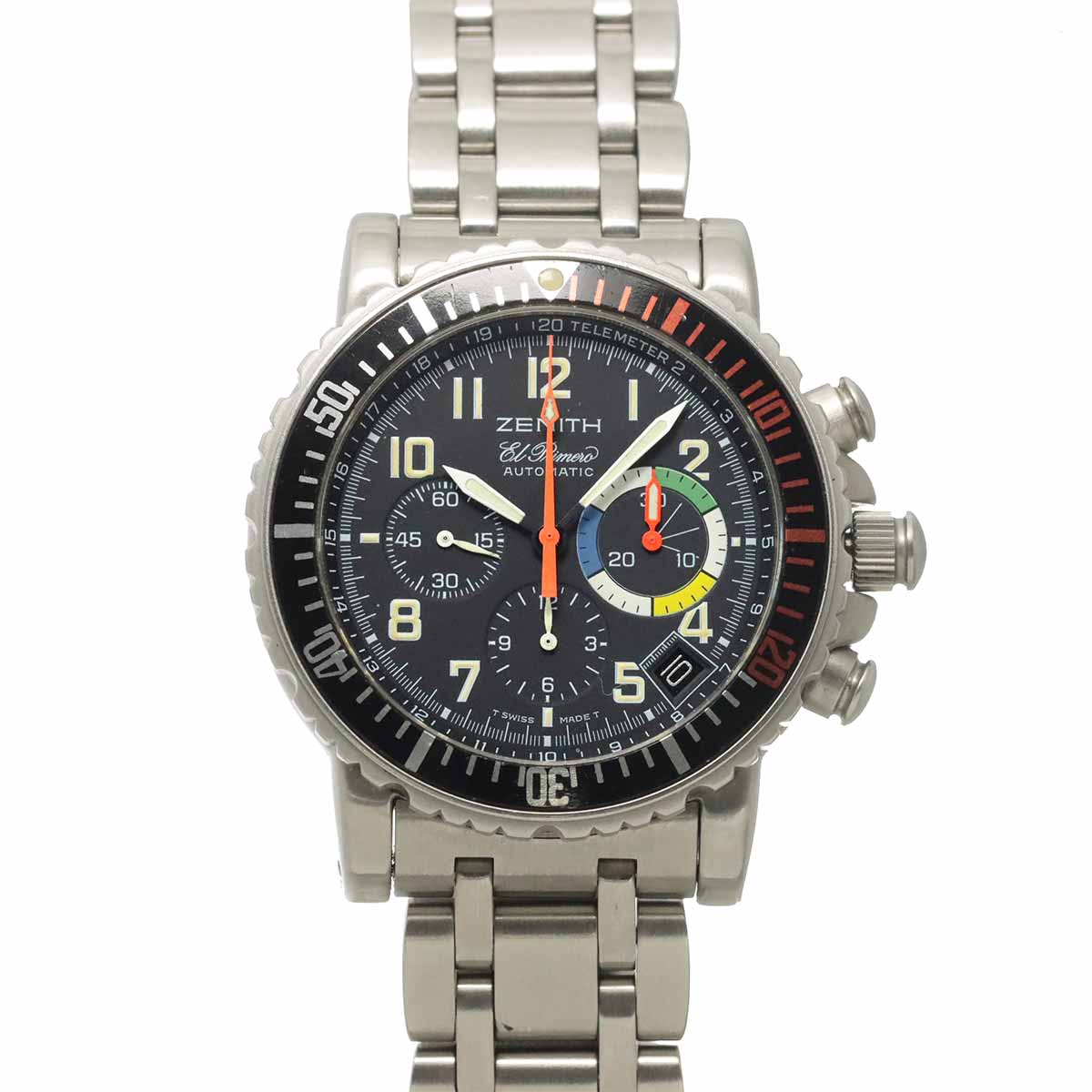 Rainbow Flyback El Primero 02 0480 405 Black Dial Mens Watch