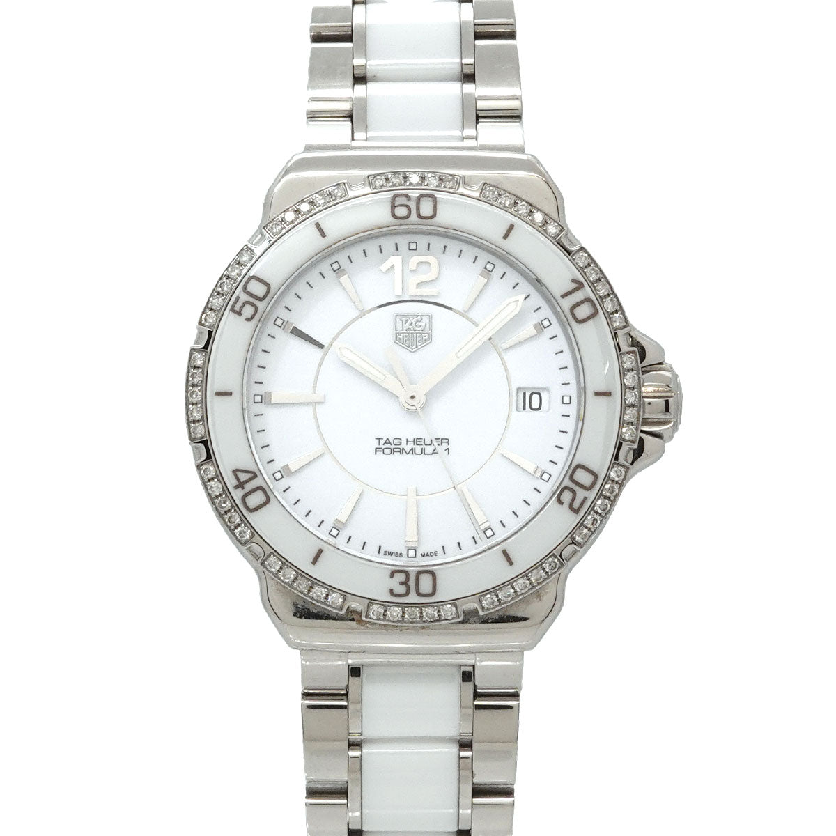 Formula 1 WAH1213 Diamond Bezel Date White Dial Ladies